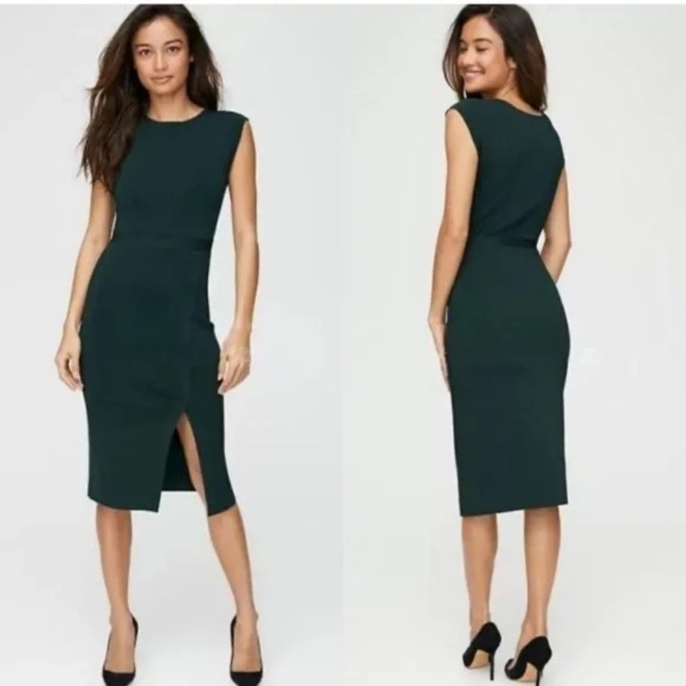 Babaton Business Dress | Forest Green | XS